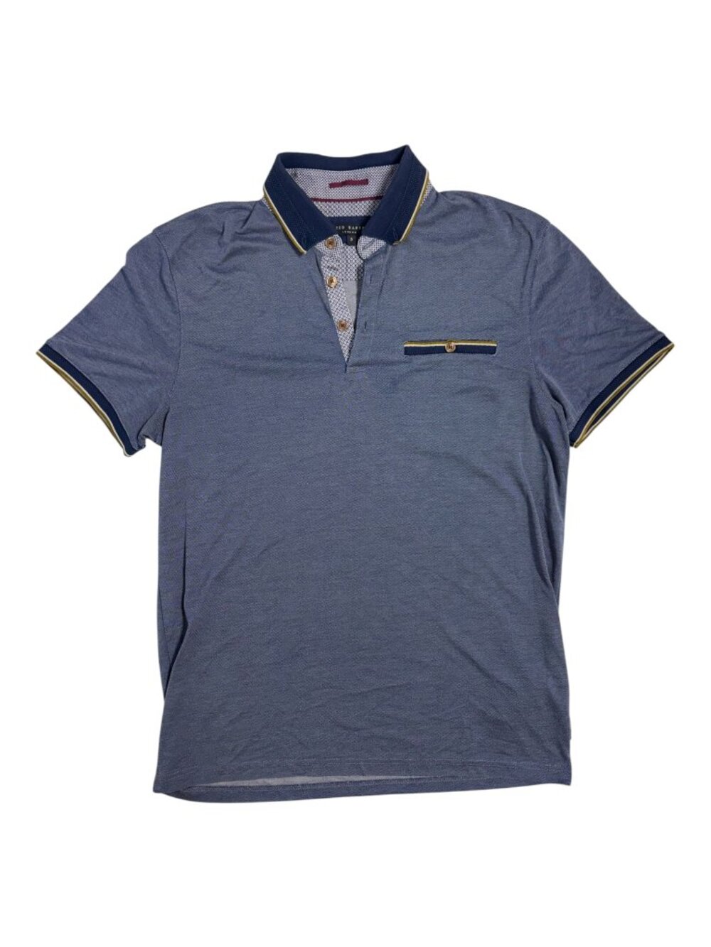 Ted Baker Men's Blue Short Sleeve Button-up (M)